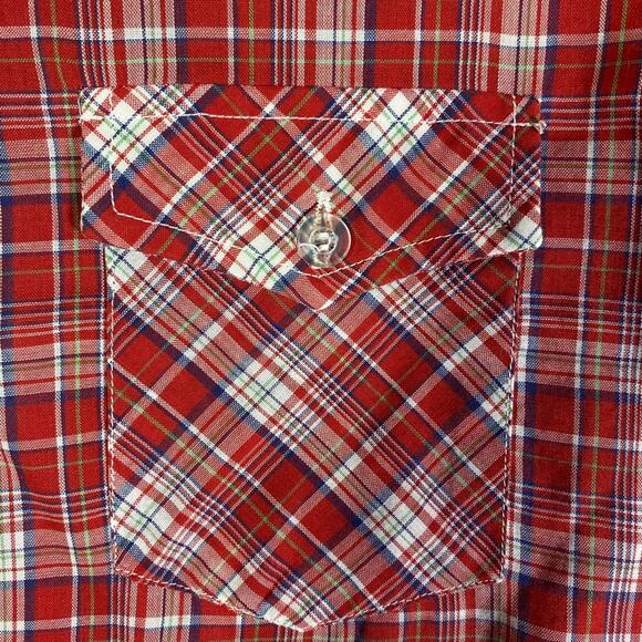 AMY BARR Vintage Long Sleeve Button Down Red Plaid Shirt Women’s Size 36 - Picture 8 of 10